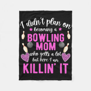 Bowling-Mama eines Bowlings einer Bowlermutter Fleecedecke