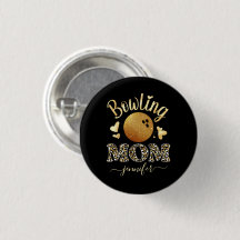 Bowling Mama Gold Leopard Glitzer Personalisiert