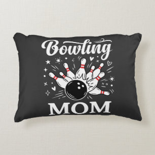 Bowling-Mama-Herz-Pins Lustige Liga Muttertag Dekokissen