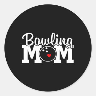 Bowling Mama Muttertag Geburtstagsparty für Frauen Runder Aufkleber
