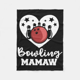Bowling Mamaw Heart Funny Bowler Mamaw Fleecedecke