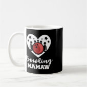 Bowling Mamaw Heart Funny Bowler Mamaw Kaffeetasse (Links)