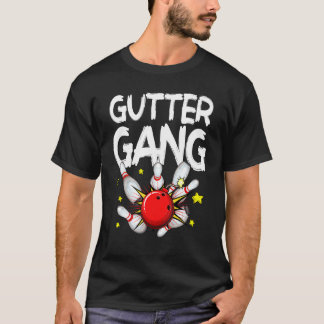 Bowling Männer Frauen Cool Gutter Gang Bowlers T-Shirt