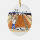 Bowling - Männer Keramik Ornament (Rechts)