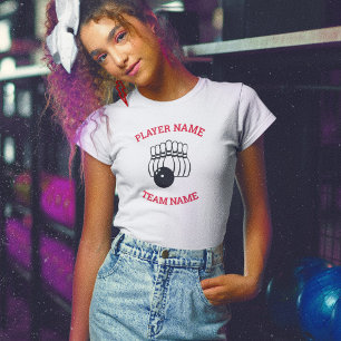 Bowling-Mannschaftslogo   Benutzerdefiniertes Mann T-Shirt