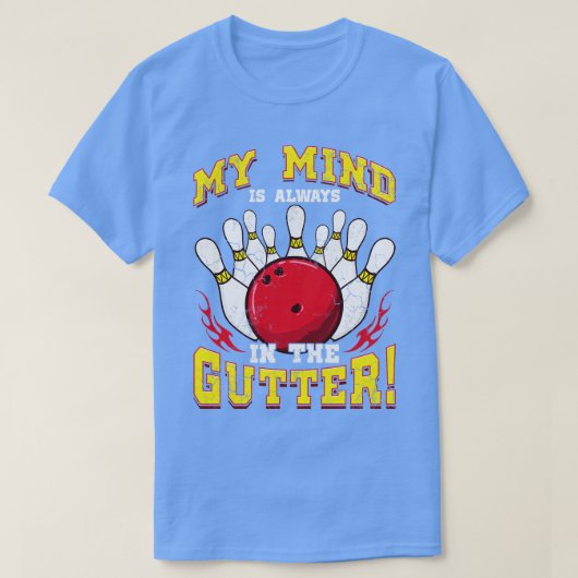 Bowling mein Geist ist immer in der Schwebe T-Shirt (Design vorne)