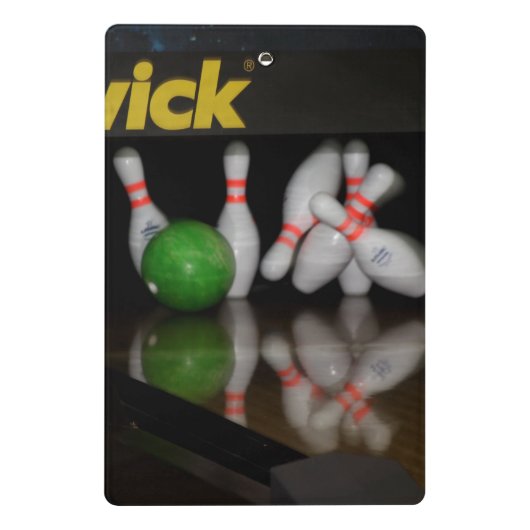 Bowling Mini Clipboard Klemmbrett (Rückseite)
