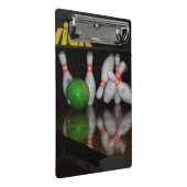 Bowling Mini Clipboard Mini Klemmbrett (Schrägansicht)