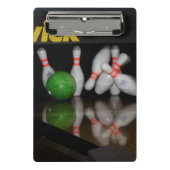 Bowling Mini Clipboard Mini Klemmbrett (Vorderseite)