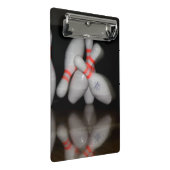 Bowling Mini Clipboard Mini Klemmbrett (Schrägansicht)