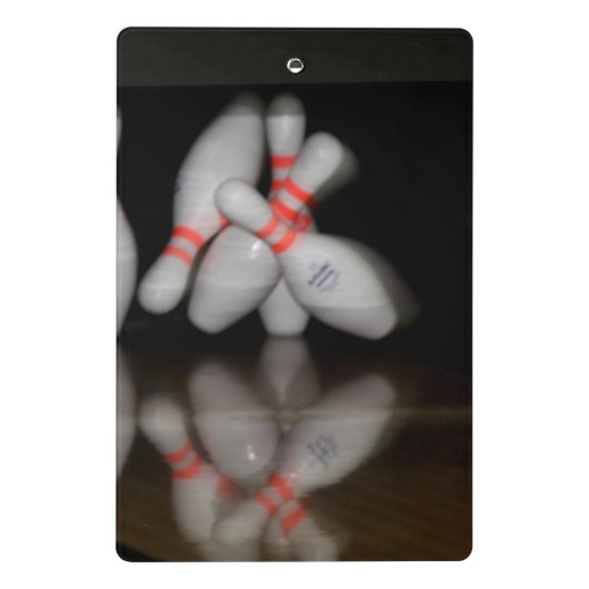 Bowling Mini Clipboard Mini Klemmbrett (Rückseite)
