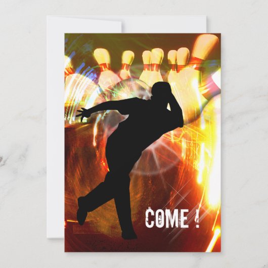 Bowling mit Explosionsgefahr Einladung (Vorderseite)