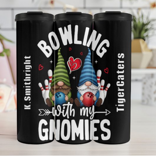Bowling mit My Gnomies Graphic Thermosbecher