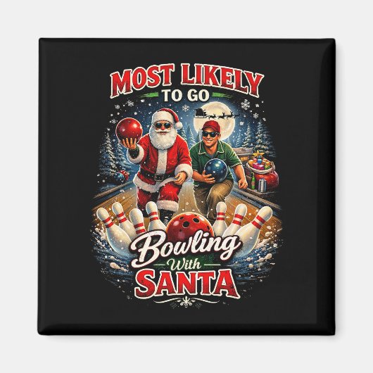 Bowling mit Santa Magnet (Vorne)