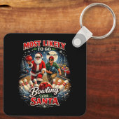 Bowling mit Santa Schlüsselanhänger (Rückseite)