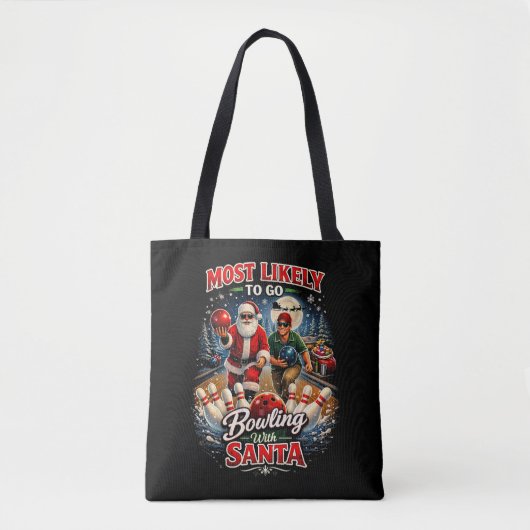 Bowling mit Santa Tasche (Vorderseite)
