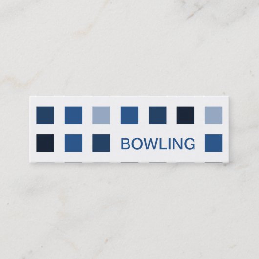 BOWLING (Modquadrate) Mini Visitenkarte (Vorderseite)