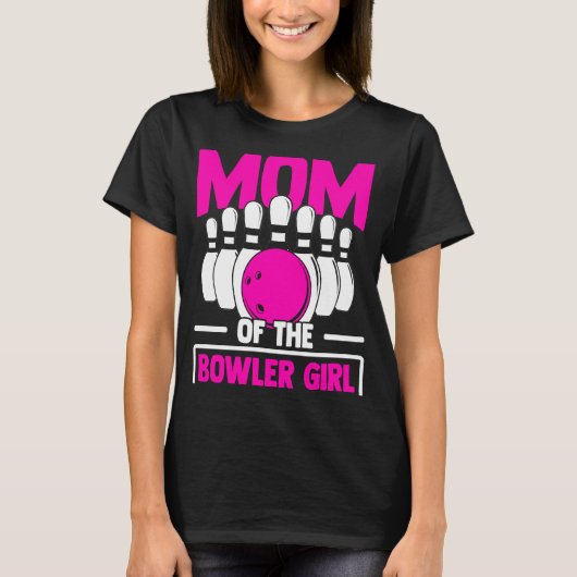 Bowling Mom Pin Bowler Strike Bowling Team Bowling T-Shirt (Vorderseite)