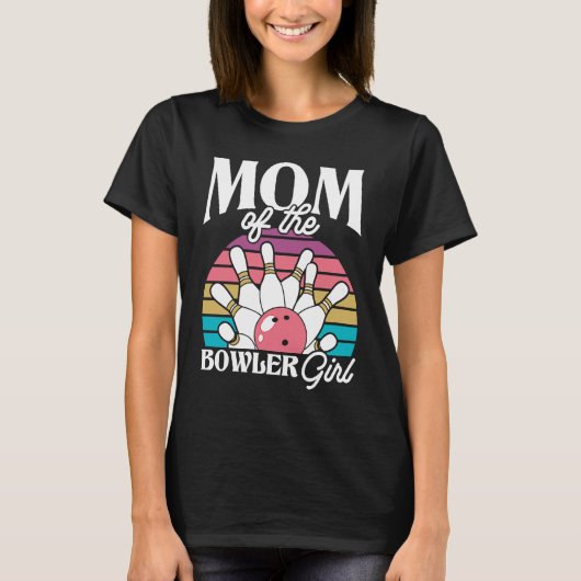 Bowling Mom Pin Bowler Strike Bowling Team Bowling T-Shirt (Vorderseite)