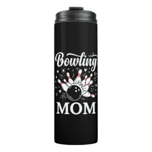 Bowling-Mutter-Herz-Pins Lustige Liga Muttertag Thermosbecher