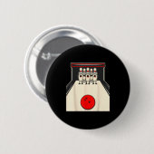 Bowling N Ed Ns Funny Bowler Player Kids Boys Men  Button (Vorne & Hinten)