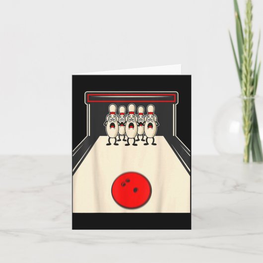 Bowling N Ed Ns Funny Bowler Player Kids Boys Men Karte (Vorderseite)