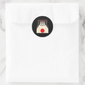 Bowling N Ed Ns Funny Bowler Player Kids Boys Men Runder Aufkleber (Tasche)