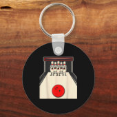 Bowling N Ed Ns Funny Bowler Player Kids Boys Men Schlüsselanhänger (Vorderseite)