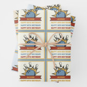 Bowling Name Age Sentiment Birthday Geschenkpapier Set (Beispiel)