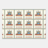 Bowling Name Age Sentiment Birthday Geschenkpapier Set (Vorderseite)