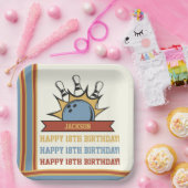 Bowling Name Age Sentiment Birthday Pappteller (Party)