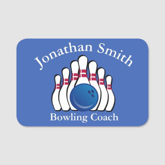 Bowling Name Tag Namensschild (Vorderseite)
