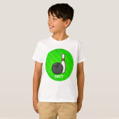 Bowling; Neon Green Stripes T-Shirt (Vorne ganz)