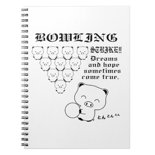 Bowling Notizblock (Vorderseite)