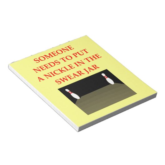 BOWLING NOTIZBLOCK (angewinkelt)