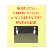 BOWLING NOTIZBLOCK (Vorderseite)