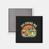 Bowling Oh Spare Me Bowling-Shirt Lustig Retro Dad Magnet (Vorderseite/Rückseite)