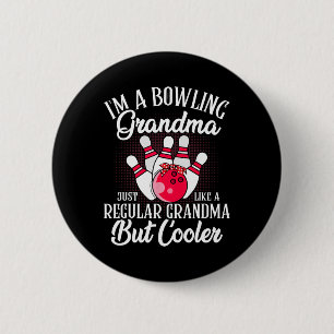 Bowling Oma Funny Novelty T-Shirt für Bowling Fami Button