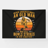 Bowling Opa 80. Geburtstag Banner (Horizontal)