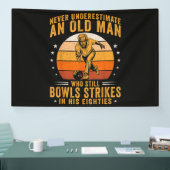 Bowling Opa 80. Geburtstag Banner (Messe)