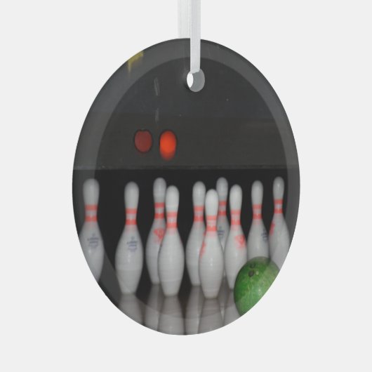 Bowling Ornament Aus Glas (Vorderseite Rechts)