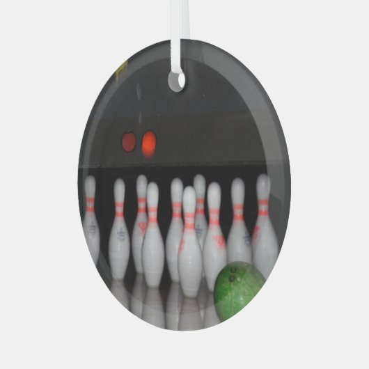 Bowling Ornament Aus Glas (Vorderseite links)