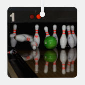 Bowling Ornament Aus Metall (Rückseite)