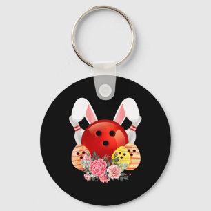 Bowling Oster Bunny Egg Kaninchen Blume Pascha Bow Schlüsselanhänger