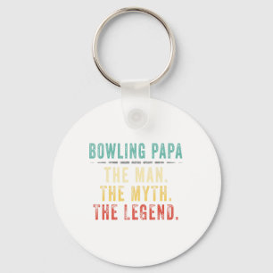Bowling Papa Fathers Day Gift Schlüsselanhänger