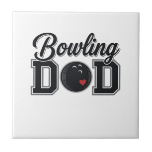 Bowling Papa Vintage Gravur Shirt Design_1 Fliese