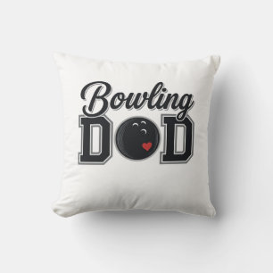 Bowling Papa Vintage Gravur Shirt Design_1 Kissen
