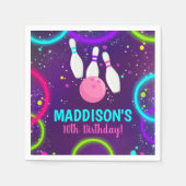 Bowling Paper Napkins Glow Bowling Serviette (Vorderseite)