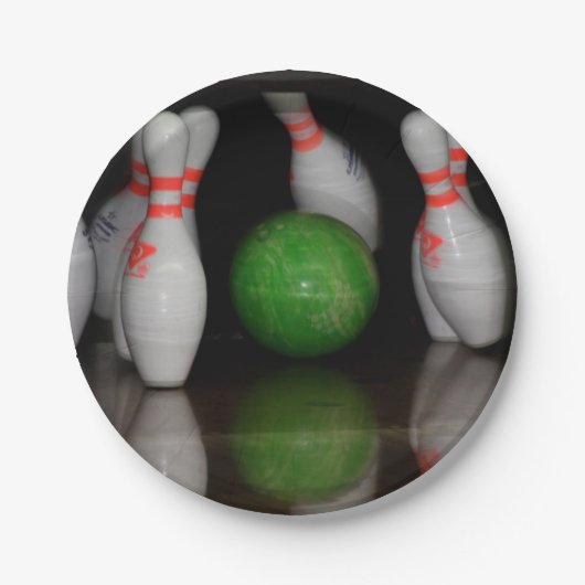 Bowling-Papierteller Pappteller (Vorderseite)