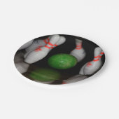 Bowling-Papierteller Pappteller (Schrägansicht)